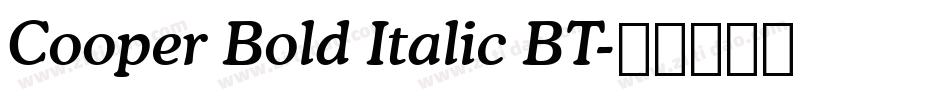 Cooper Bold Italic BT字体转换